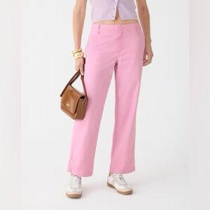 J Crew Pink Sailor Heritage Chino Straight Leg Pants Size 32 NWT